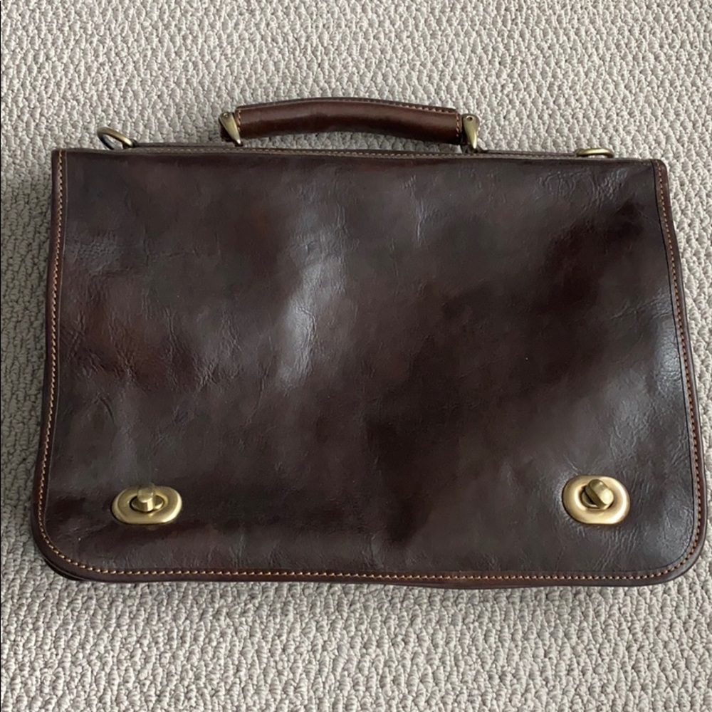 Italian Leather shoulder bag unisex